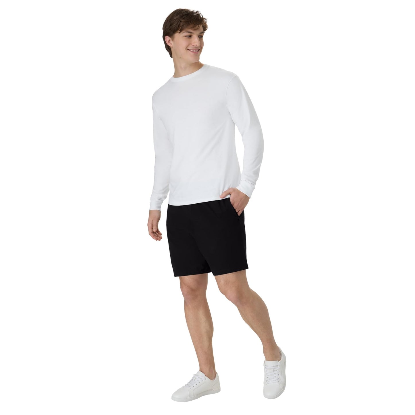 Hanes Mens Jersey Cotton With Pocket Workout-and-training-shorts, Black, XX-Large US, O8790