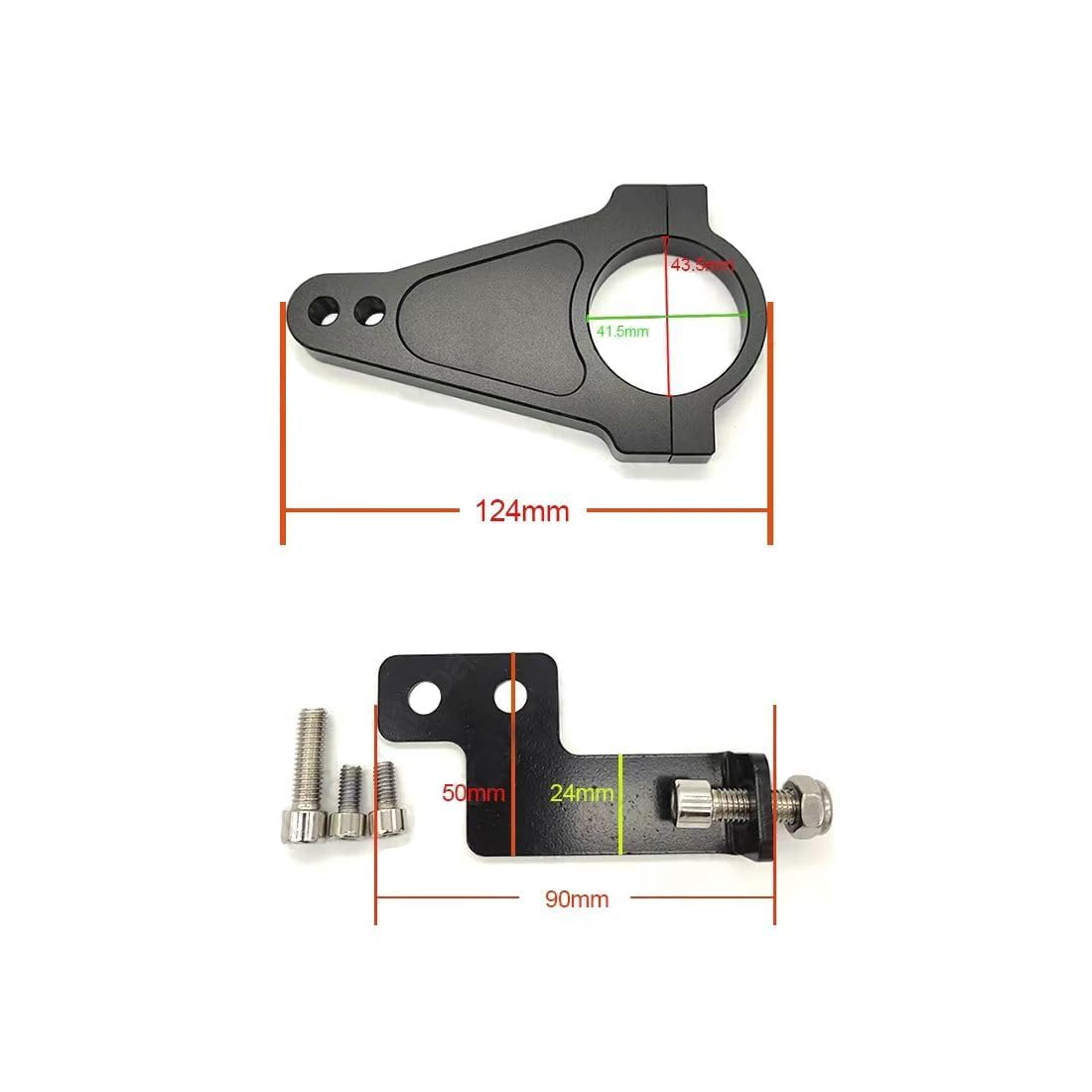 V7 Electric Scooter Shock Absorber Auxiliary Steering Bracket Steering Damper High-Speed Dual Drive Electric Scooter Steering Kit Suitable V7/Teewing X5 BOYUEDA/Yume/TIFGALOP