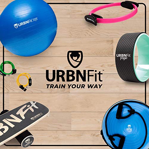 URBNFit Yoga Blocks 2 Pack - Sturdy Foam Yoga Block Set with Strap for Exercise, Pilates Workout, Stretching, Meditation, Stability - High Density Non Slip Brick, Fitness Accessories