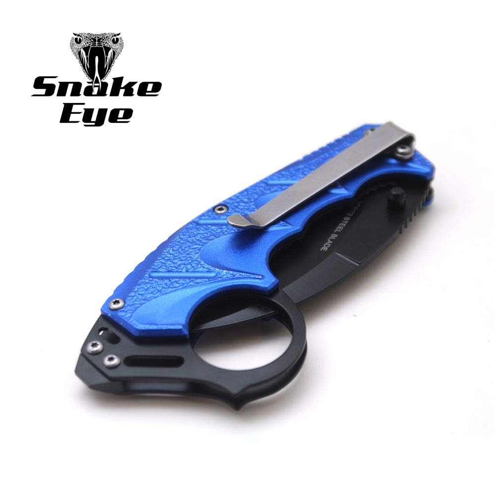 Snake Eye Tactical Everyday Carry Spring Assist Style Folding Pocket-Knife EDC