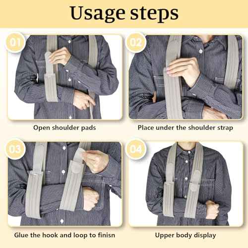 2-Pack Black & Gray Arm Sling Shoulder Immobilizer for Women Men, Adjustable Arm Shoulder Elbow Sling, Forearm Strap for Elbow Wrist Injury, Torn Rotator Cuff, Clavicle Injury Broken