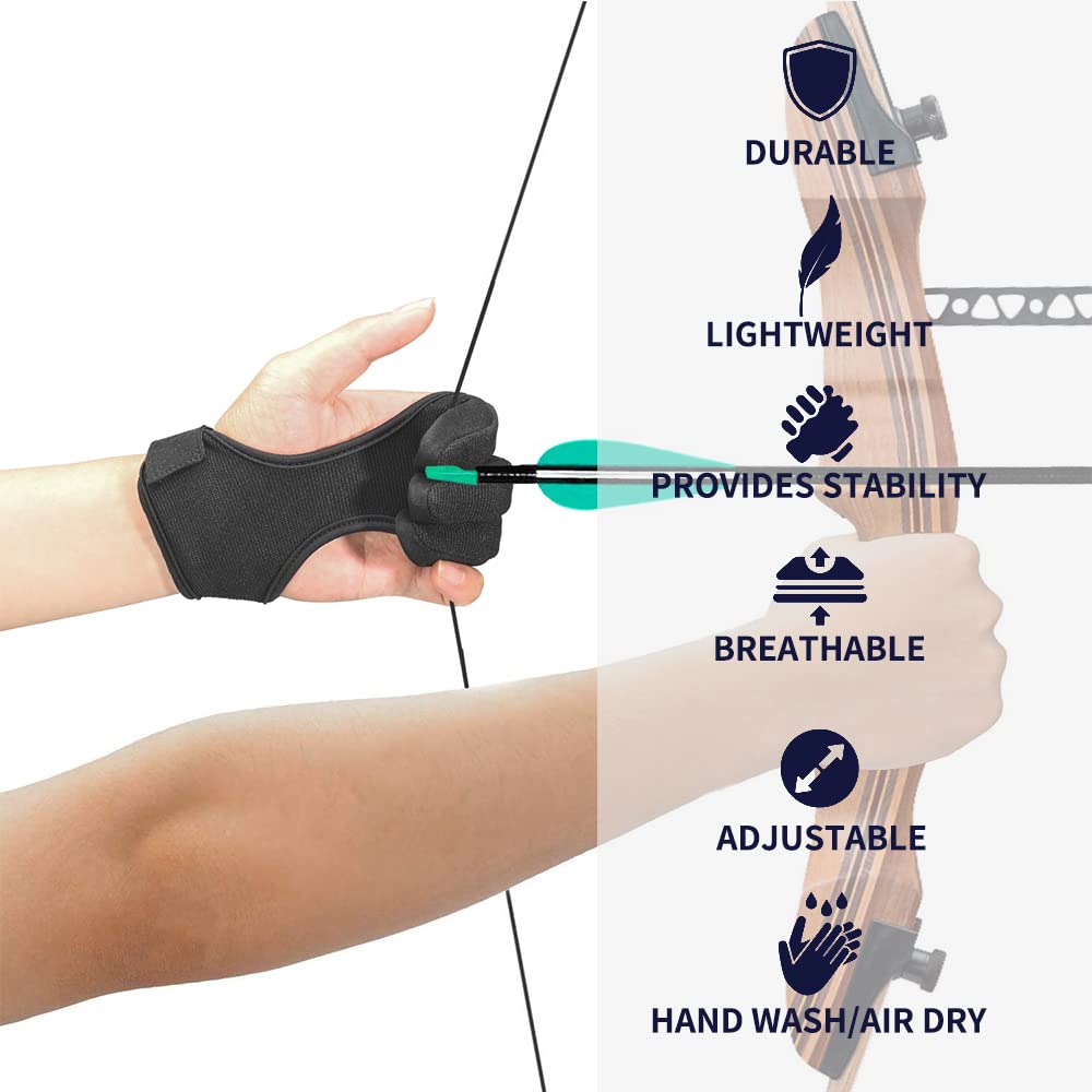 Mumian Archery Glove,Protective Leather Gloves for Recurve Bow and Compound Bow Men and Women,Finger Tab for Hunting Bow with Archery Equipment and Protective Gear Accessories