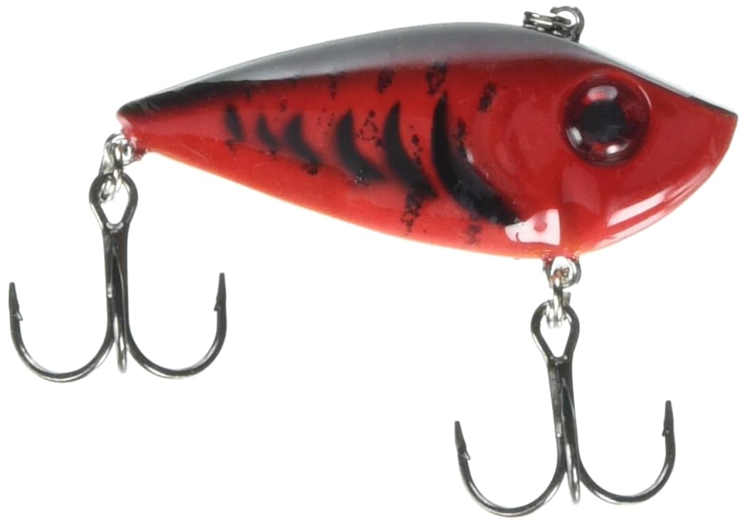 Strike King Red Eye Shad Fishing Lure, Lipless Crankbait, Free-floating Internal Rattles, 3D Eyes, Premium Size 4 Treble Hooks, 3/8-Ounce, Sinking