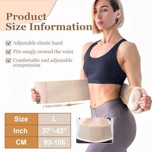 Umbilical Hernia Belt with Compression Pad - Abdominal Support for Men and Women, Ideal for Various Hernias and Post-Surgery Recovery