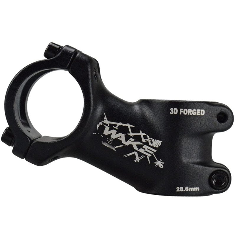 Stem 31.8 Stem 60mm 25 Degree Wake Mountain Bike Stem Short Handlebar Stem for Most Bicycle, Road Bike, MTN, BMX, Fixie Gear, Cycling (Aluminum Alloy, Black)