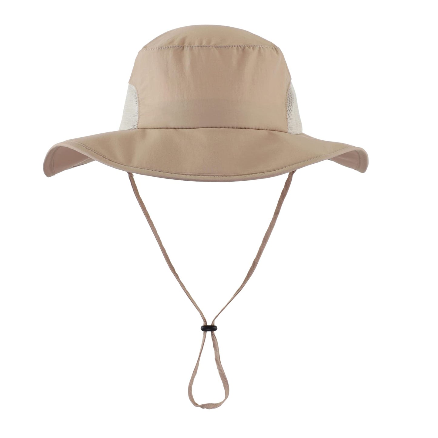 Home Prefer Outdoor Mens UPF50+ Sun Hat Wide Brim Fishing Hat with Neck Flap (Milky Khaki)
