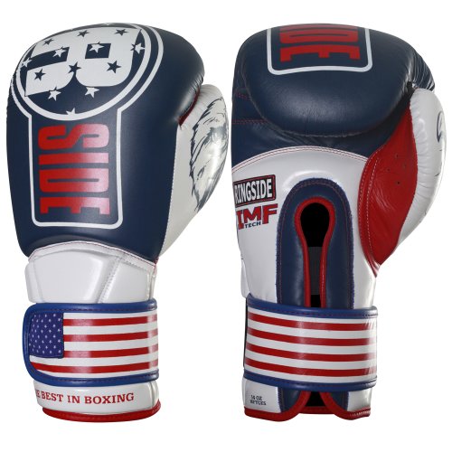 Ringside IMF Tech Hook and Loop Boxing Training Sparring Gloves , Red/White/Black, 16 oz