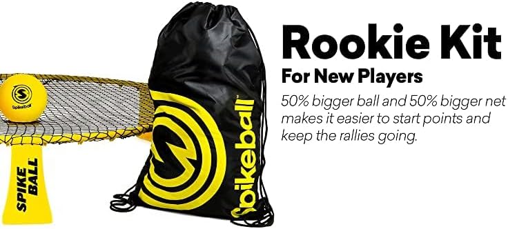 Spikeball Rookie Set - Original Roundnet Game for Adults & Family | 50% Larger Net & Balls - Perfect for Beach, Yard, Lawn