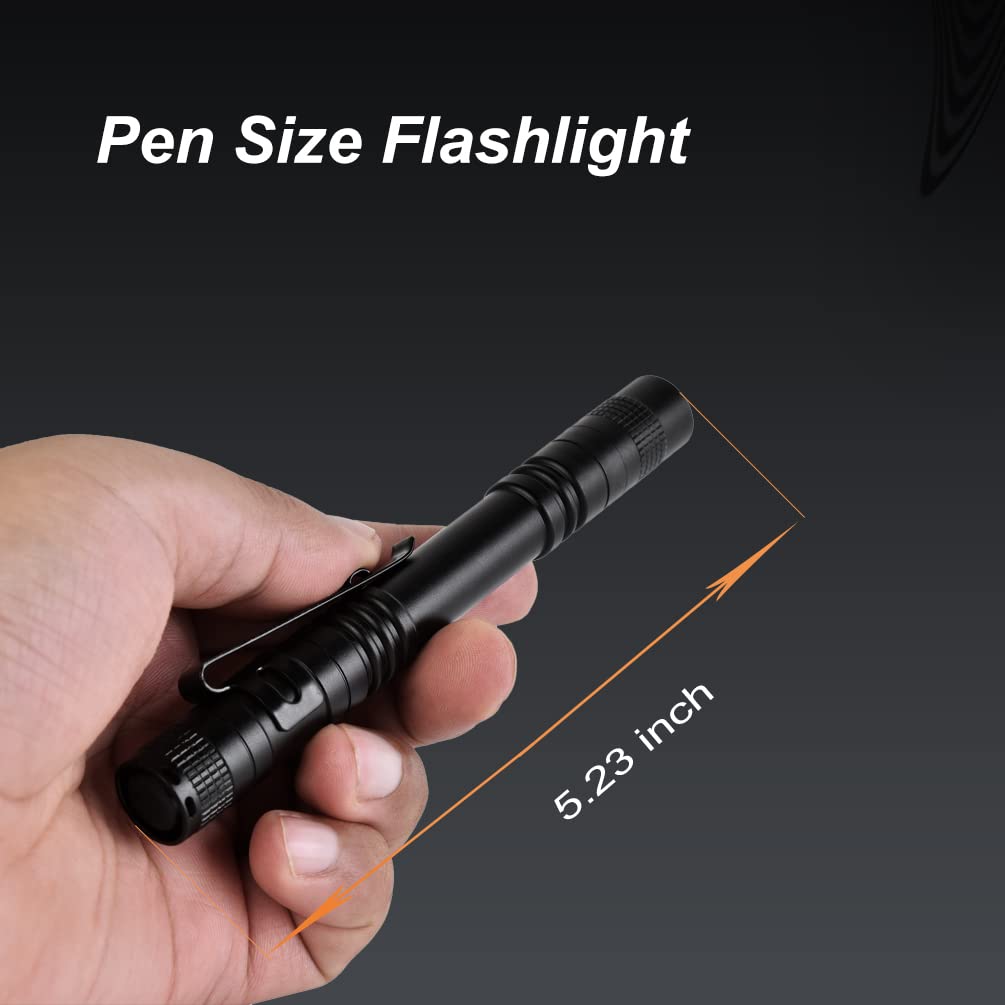 Tileon Pen Flashlight,2PCS Led Pen Light Flashlights with Clip,500 Lumen Mini Pocket Medical Penlight Inspection Flashlight…