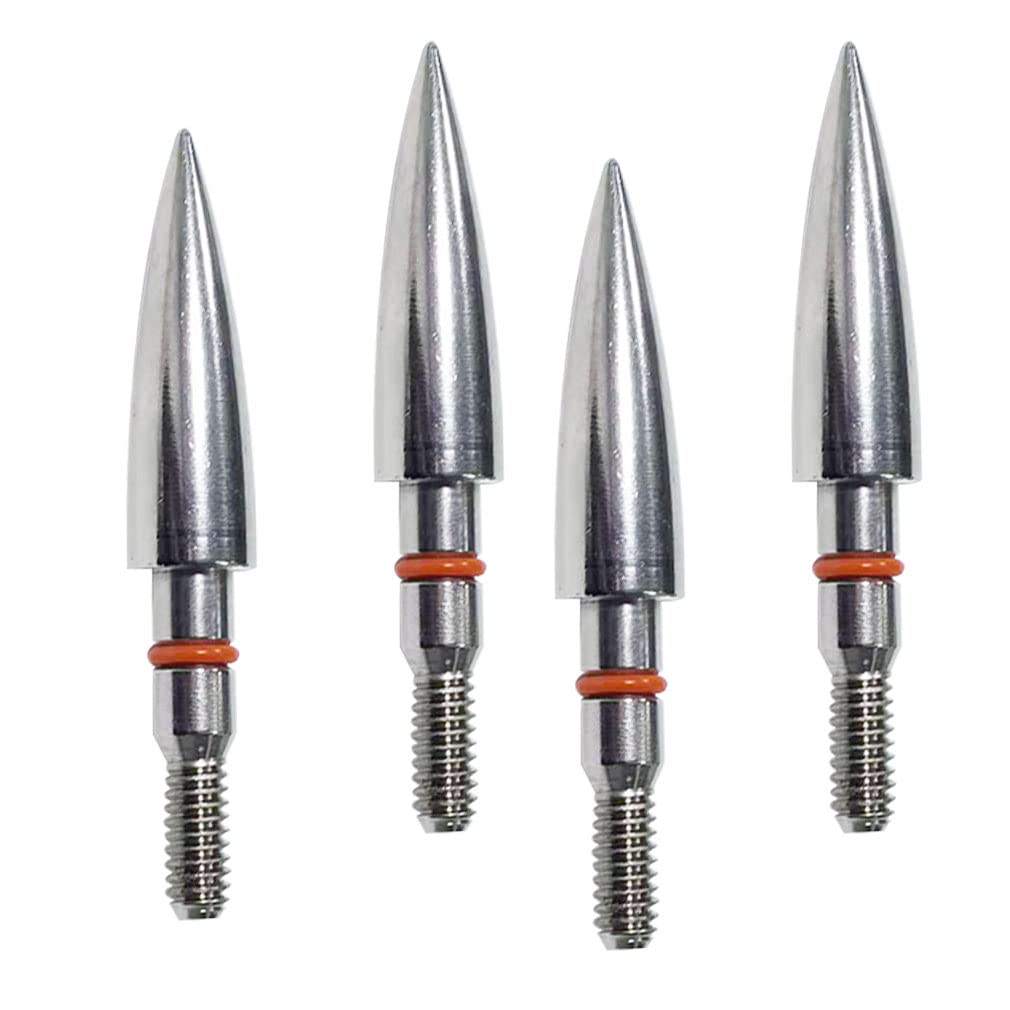 Archery Target Points 125 Grains Archery Field Points arrowheads,5/16″ Stainless Steel Screw in Archery Field Tips and Broadheads (1 Dozen 12 PCS)