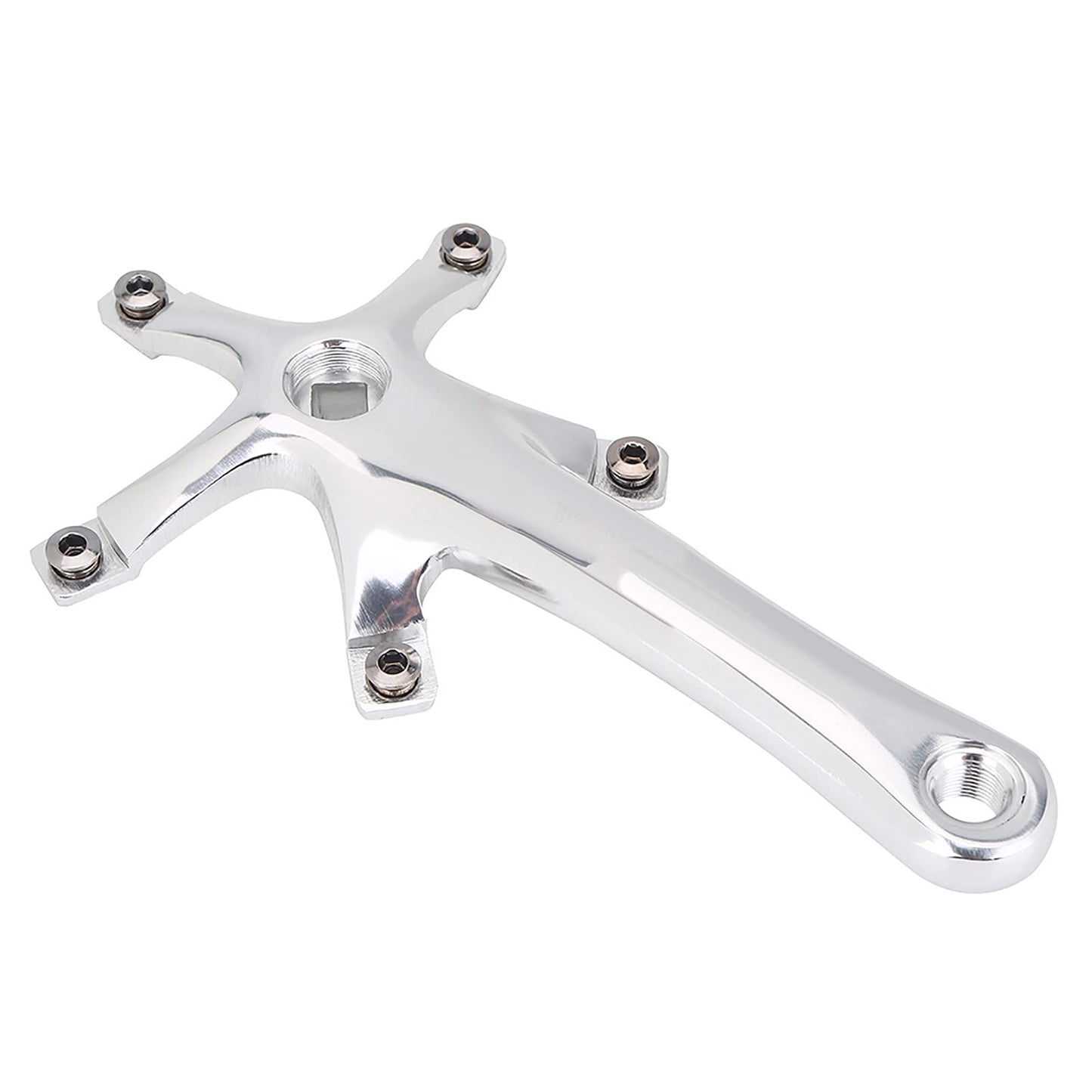 Bike Crankset, Bike Crank Arm Set, Aluminium Alloy Bike Single Speed Crankset, Left and Right Crank Arms Repair Parts for Mountain Bike, Road Bike (1 Pair)