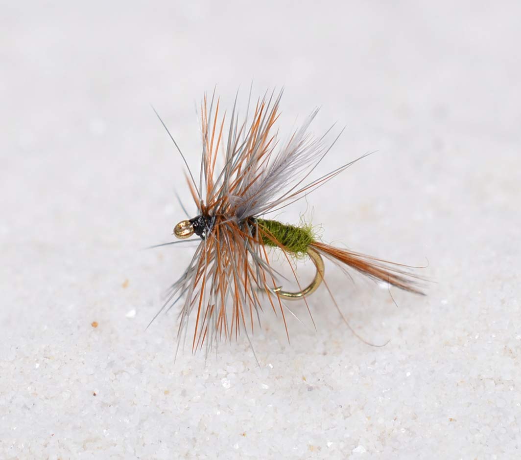 Blue Winged Olive Dry Fly Fishing Flies Tied on Mustad Signature Hooks - 1 Dozen (Hook #20)