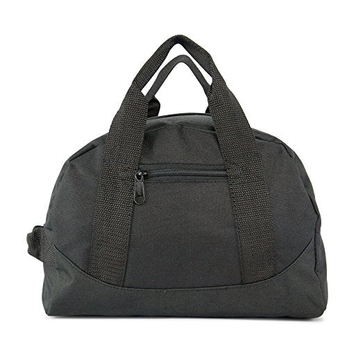 12" Mini Two Tone Duffle Bag (Black)