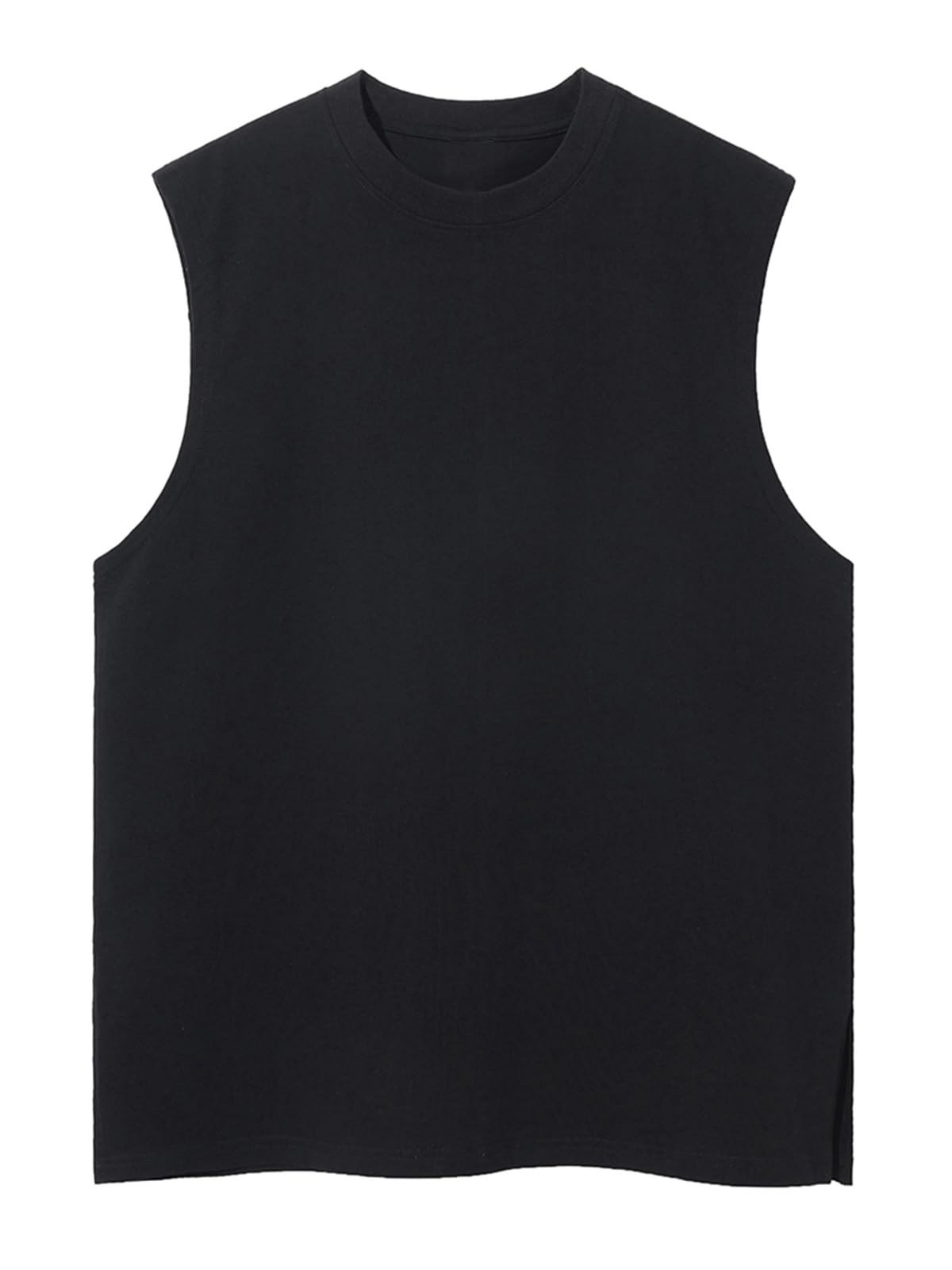 SnowElve 3 Pack Mens Workout Tank Tops Sleeveless Tee Shirts Men Muscle Shirt Gym Cotton T Shirts Running Beach Loose Fit Tee（XZG,BKWTWT,S