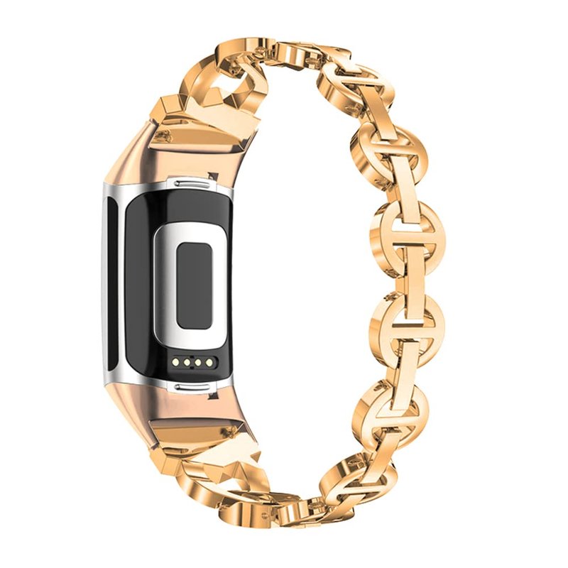 AISPORTS Compatible with Fitbit Charge 6/Charge 5 Band for Women, Slim Crystal Bling Glitter Diamond Rhinestones Metal Sport Wristband Bracelet Replacement Band for Fitbit Charge 6/Charge 5