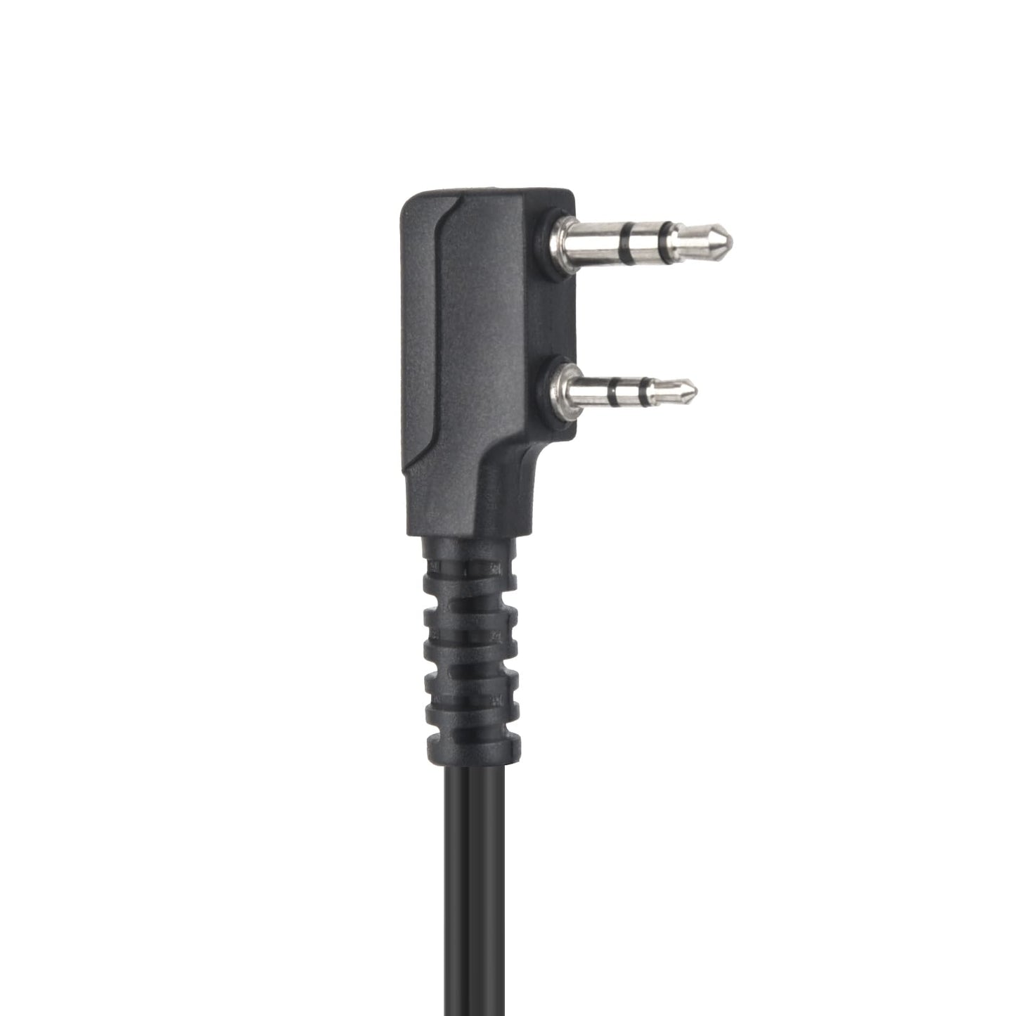 Two Way Radio Headset Ptt Mic Earpiece In Ear Earbud Piece for Baofeng uv5r uv 5r uv-5r for Kenwood for Retevis rt21 rt22 2 Pin Walkie Talkie(Wired,Black)