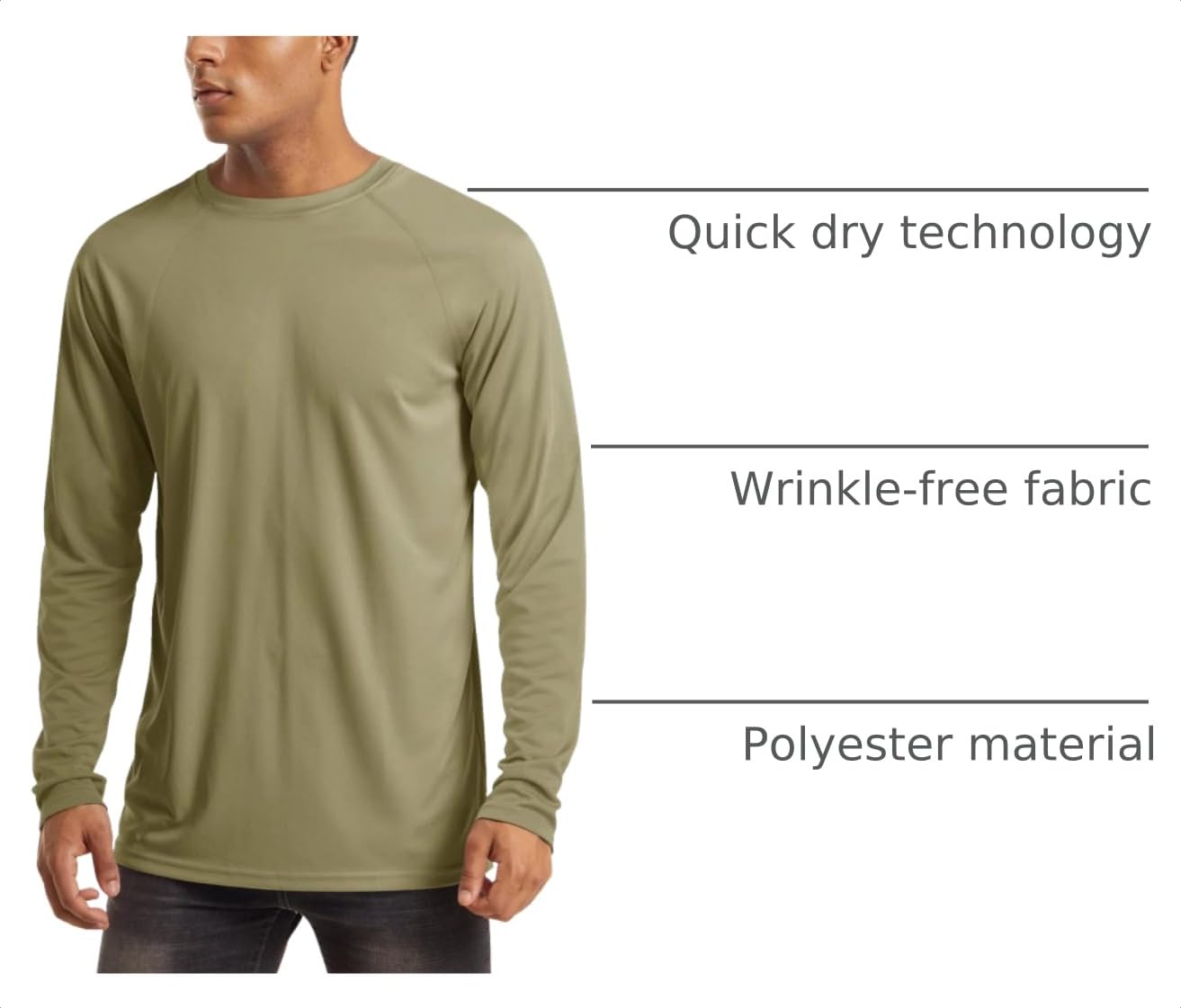 MAGCOMSEN Men's Rashguard Shirts Workout Gym Performance Quick Dry Long Sleeve Baselayer Outdoor Shirts