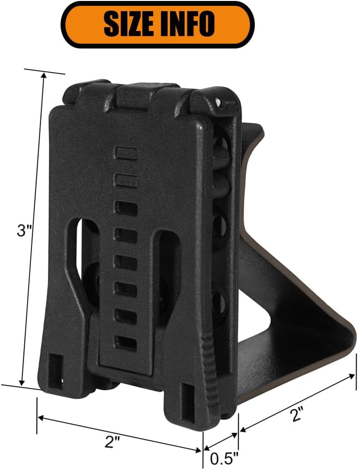KRYDEX Hearing Protector Holder - Belt Clip for IPSC USPSA IDPA 3-Gun Competitions | Adjustable Strap