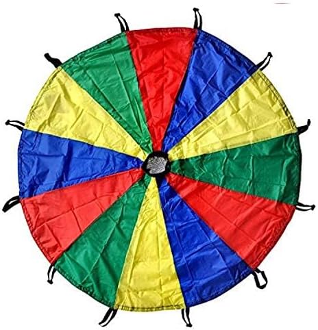 Kids Rainbow Parachute Toy - 35 Feet Play Tent for Gymnastics & Outdoor Activities