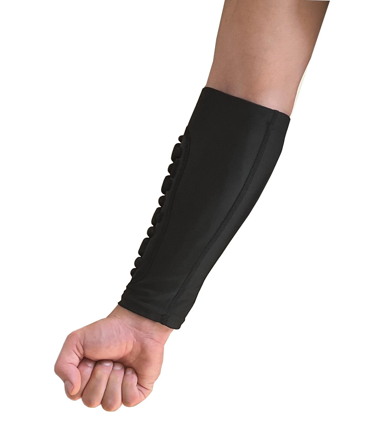 Sedroc Padded Arm Guards Forearm Protectors Ultra Thin Compression Sleeves with Pads (Black - Pair, Medium)