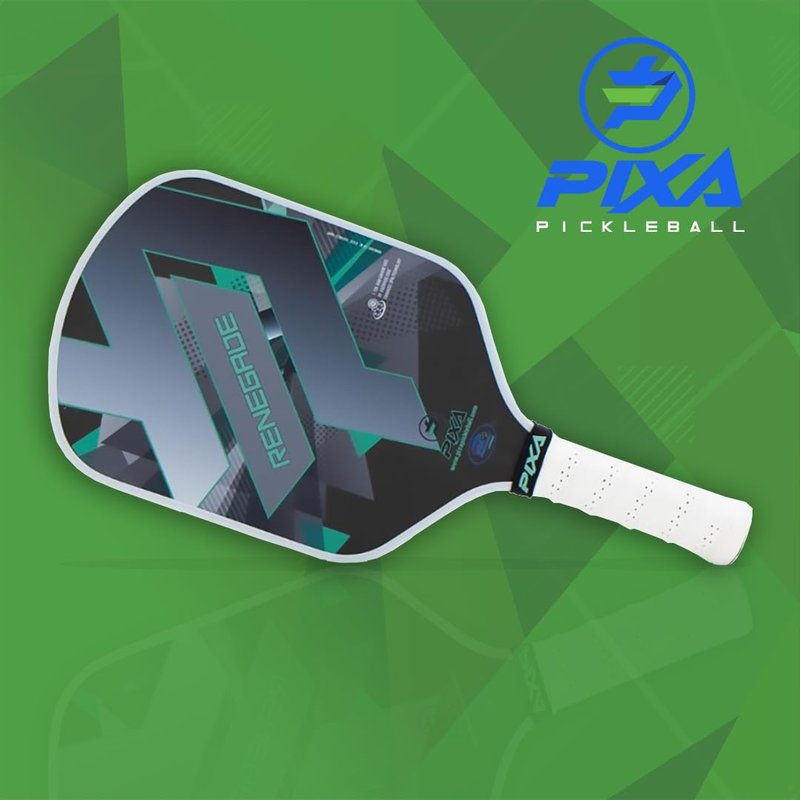 PIXA Renegade T-700 Carbon Face Pickleball Paddle; 16mm; Intermediate/Advanced; Friction Surface, Max Power, Control, and Spin; Great Gift!