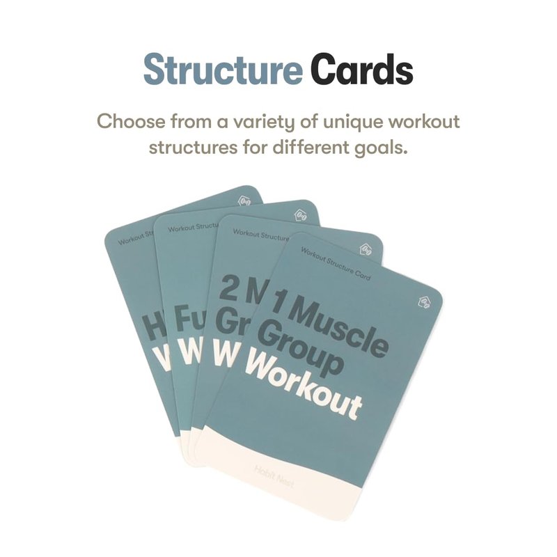 Dumbbell Elevate Exercise Cards: Home Workout Series Card Deck - Comprehensive At-Home Fitness System with 65 Exercises, 8 Bonus Challenges, and 4 Unique Workout Formats.