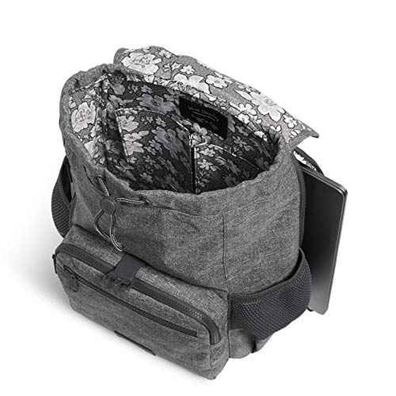 Vera Bradley Women's Recycled Lighten Up Reactive Daytripper Backpack, Gray Heather, One Size