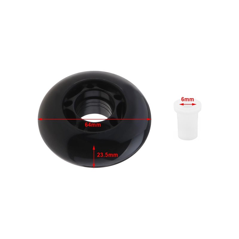 eMagTech 8PCS 64mm 82A Inline Skate Wheels with Bearings ABEC-7 Roller Skating Wheels Luggage Wheels Training Wheels for Indoor Outdoor Skating