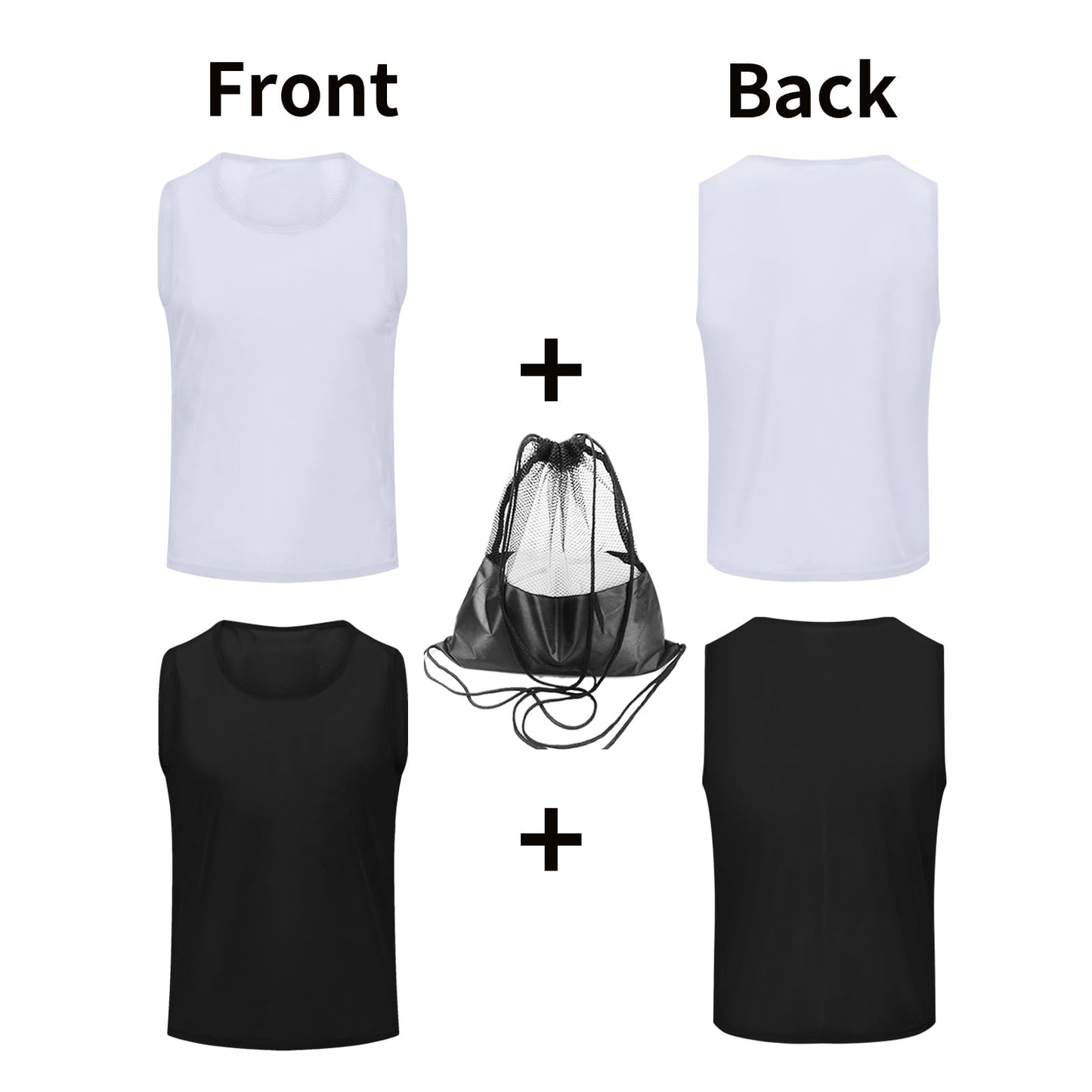 Antoyo 12/24/48Pcs Soccer Pinnies Youth, Scrimmage Team Practice Vests