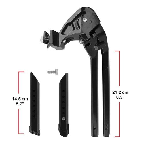 BV Bike Stand Heavy Duty for 24"-28" E-Bike - Bike Kickstand Supports Up to 77 lbs - Adjustable & Foldable Kickstand for Adult Bike with Center Mount & Secure Support - Strong & Durable for Ebikes