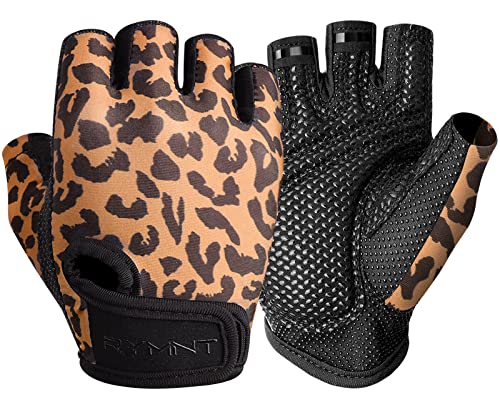 ZEROFIRE Workout Gloves for Women Men - Weight Lifting Gloves with Full Palm Protection & Extra Grip for Women Gym, Weightlifting, Weight Lift, Rowing, Exercise, Sport, Cycling.Leopard-Medium