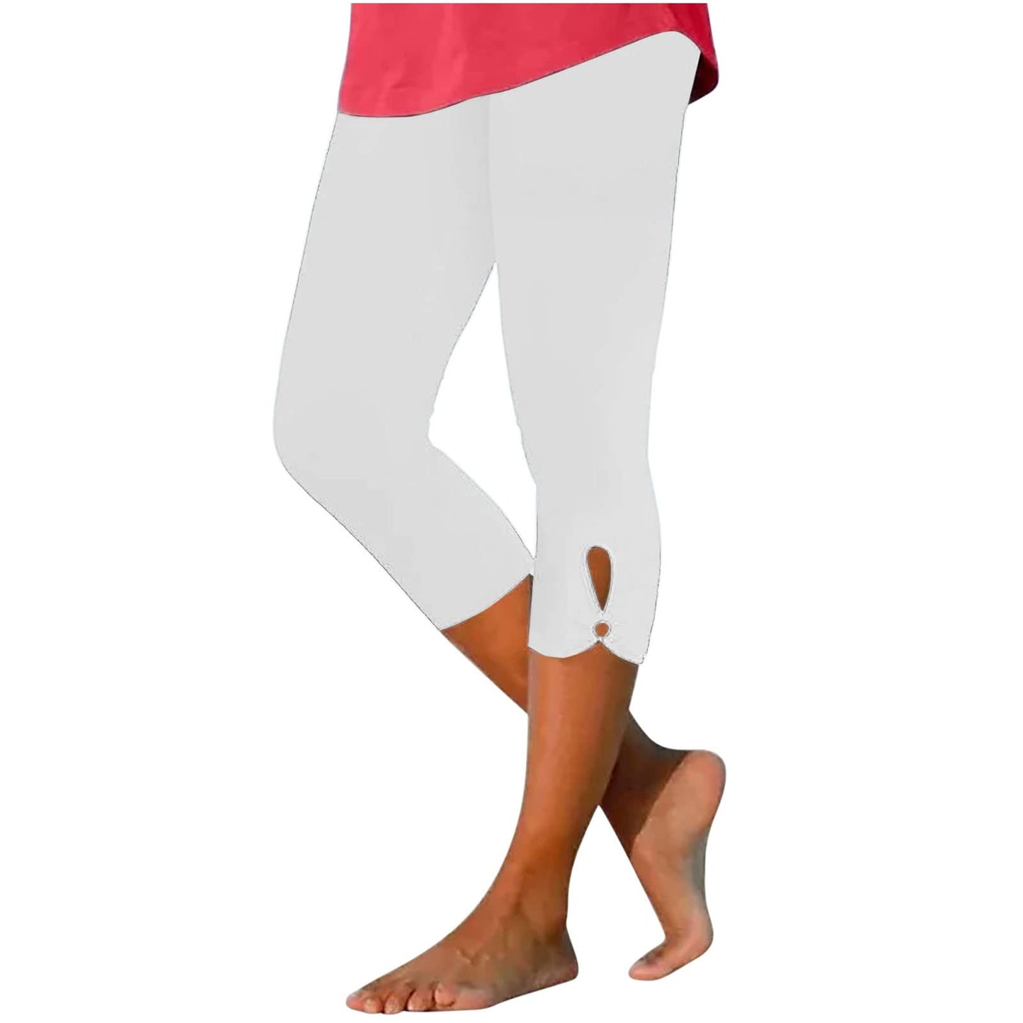 Lightning Deals of Today Prime Clearance Today Deals Prime Clearance Capri Leggings for Women, Stretch Capri Pants Plus Size Capris 2024 Trendy Summer Capris High Waisted Soft Yoga Pants White