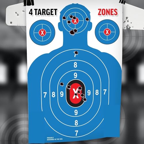 Heavy Duty Shooting Targets Paper - Targets for Shooting Range - Indoors & Outdoor Targets for Shooting Rifle - Gun Range Targets for Pistol Shooting - Handgun Shooting Range Accessories, 20