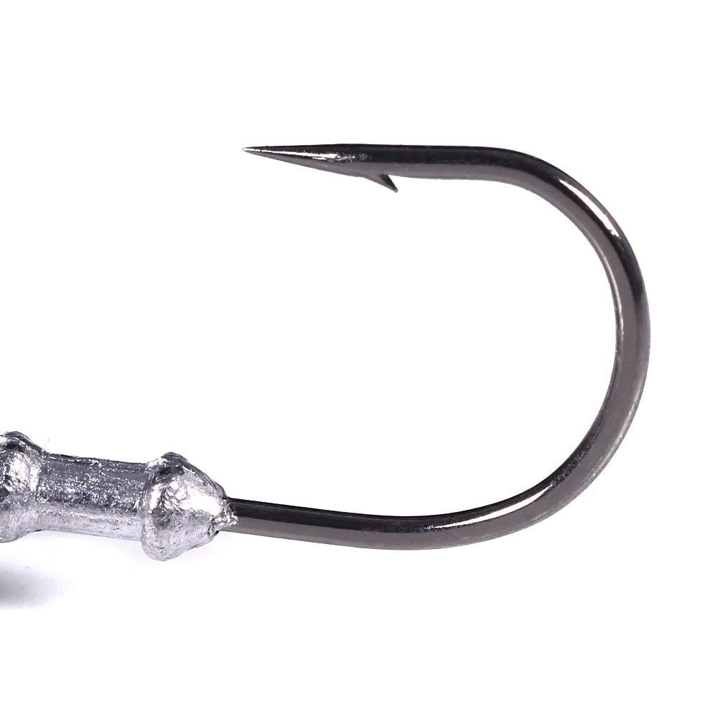 Swimbait Jig Head Saltwater Flats Jig Head Bait Spin Head Jigs Realistic Fish Head Jig Heads 5 Pack (1oz Jig Heads 5pack)