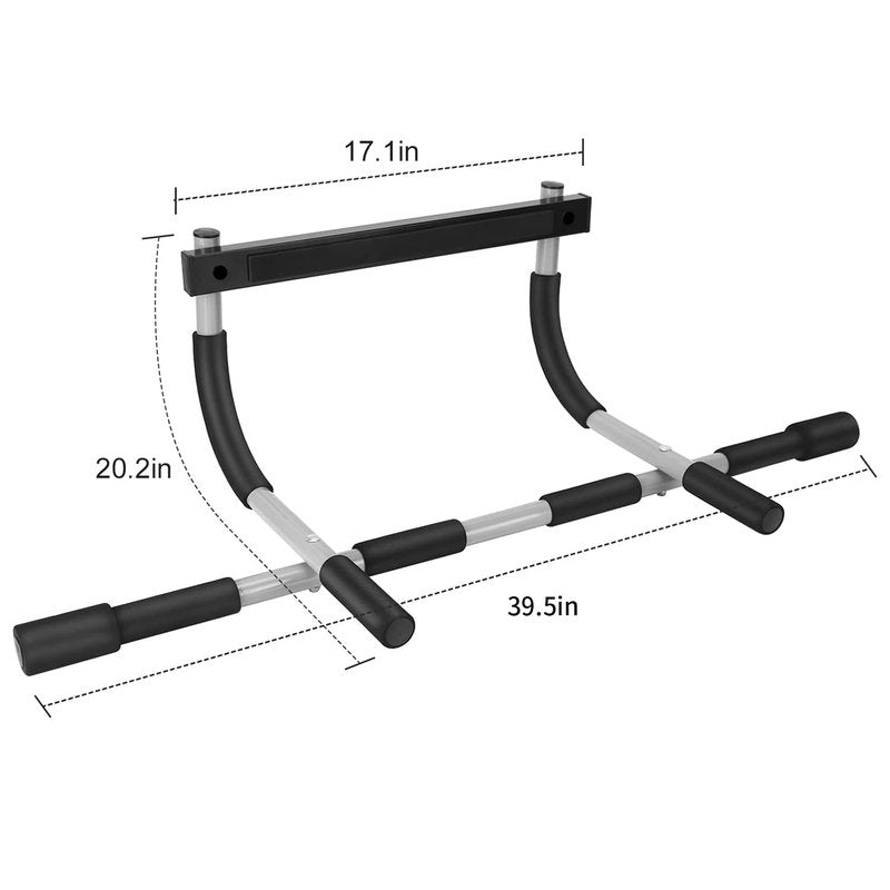 Doorway Pull Up Bar for Home Gym, Adjustable Width Chin Up Bars for Door Frame, Heavy-Duty Steel