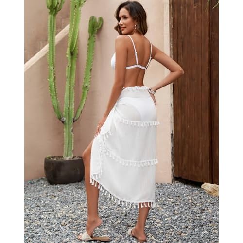 Eicolorte Sarong Cover Up Womens Beach Cover Up Bikini Bathing Suit Swimsuit Swimwear Coverup Sarong Pareo Wraps for Women