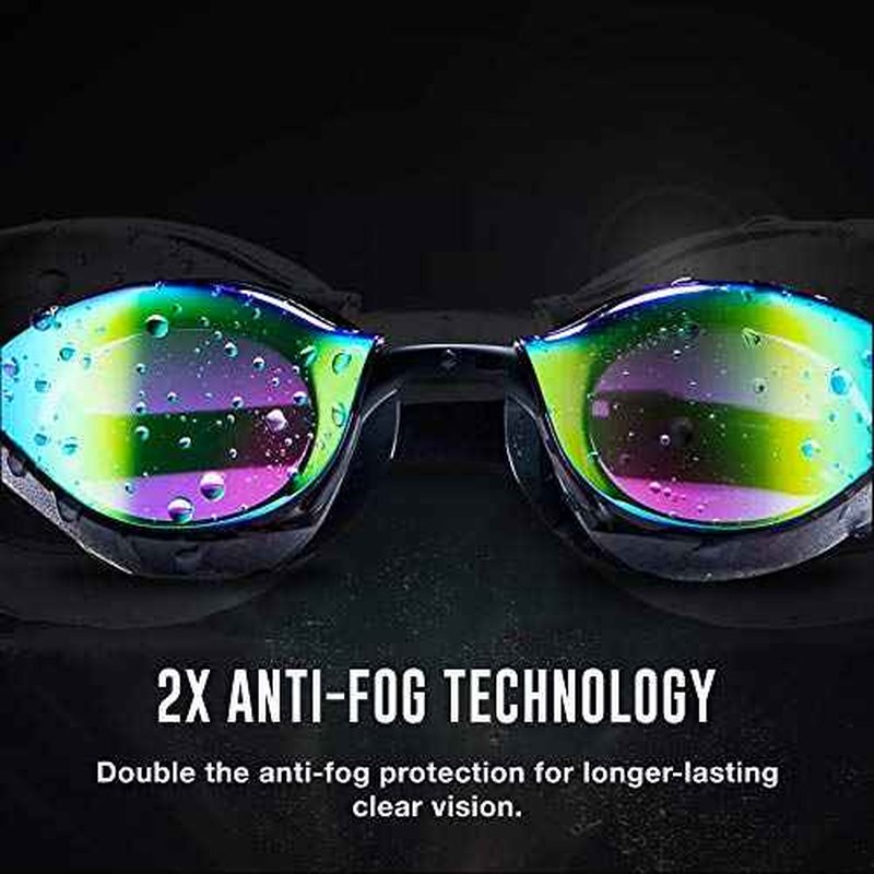 Speedo unisex-adult Swim Goggles Mirrored Fastskin Pure Focus