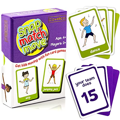 Exercise Cards for Kids - Kids Exercise Equipment for Indoors & Exercise Games for Kids, PE Teacher Supplies for Classroom Exercise & Recess Equipment, Kids Fitness Equipment, Adapted PE Equipment