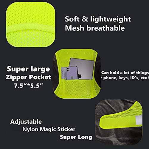 Reflective Vest Safety Running Gear with Pocket for Running Biking Walking