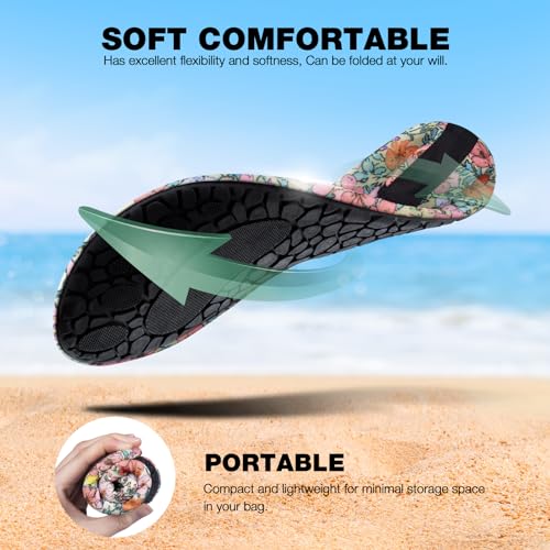 SIMARI Water Shoes Women Men Aqua Socks Beach Barefoot Quick Drying Aqua Aerobics Swim Pool Non Slip Outdoor Travel Essentials Surf River Lake Snorkeling Kayak Yoga Adult Youth
