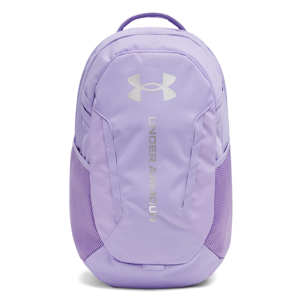 Under Armour Unisex Hustle 6.0 Backpack, (538) Transparent/Transparent/Metallic Silver, One Size Fits Most