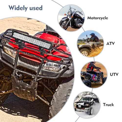 Light Bar Mounts, 2PCS Heavy Duty Clamp Kit for 0.75" 1" 1.25" Tubes, Universal Light Bar Mounting Brackets for LED Off-Road Lights, Professional LED Light Bar Mounting Brackets for ATV UTV Trucks