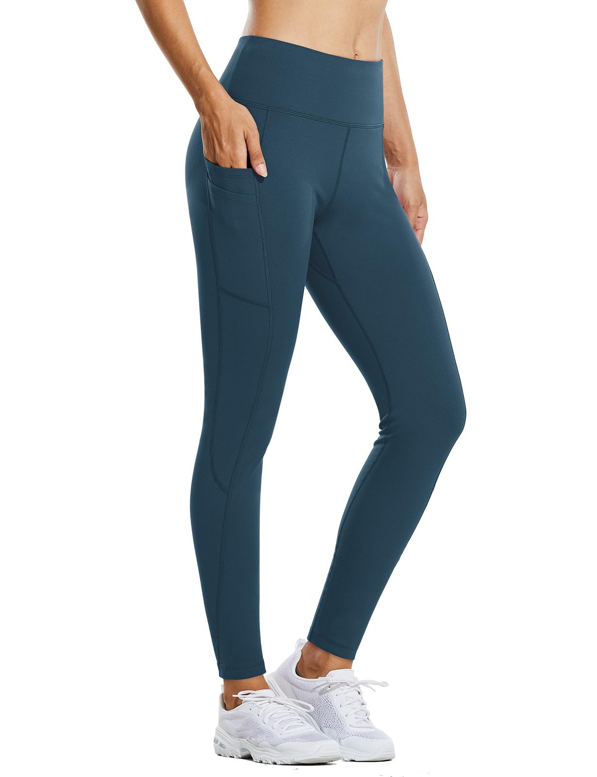 baleaf Fleece Lined Leggings Women Thermal Warm Winter 27" Dark Blue XS