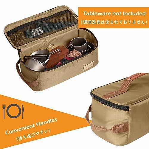 TRIWONDER Camping Travel Cookware Organizer Bag Cooking Utensils Storge Portable Pouch for Outdoor Barbecue Camping Cooking Spoon Chopsticks Organizing