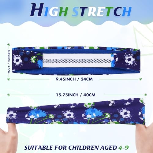 Kids Sports Headbands for Boys - Soccer Sweatbands for Kids, Athletic Headbands for Running, Basketball, Football, and Outdoor Play, Ages 4-9