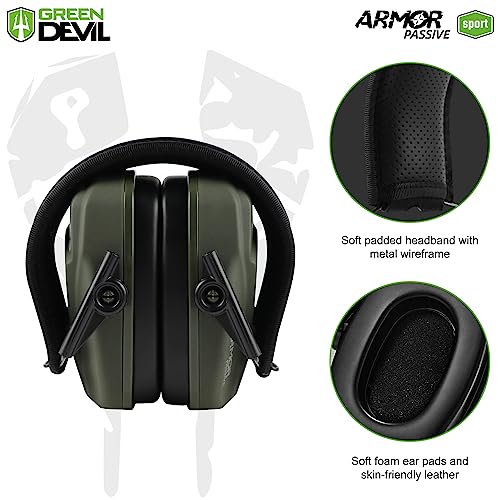 GREEN DEVIL Noise Reduction Hearing Protection Ear muffs Passive Safety Earmuffs Slim Headphones For Shooting Gun Range