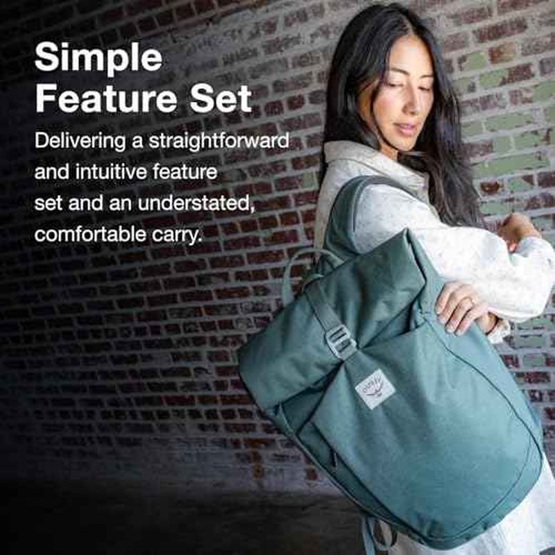 Osprey Arcane Roll Top Commuter Backpack, Porcelain Orange Heather