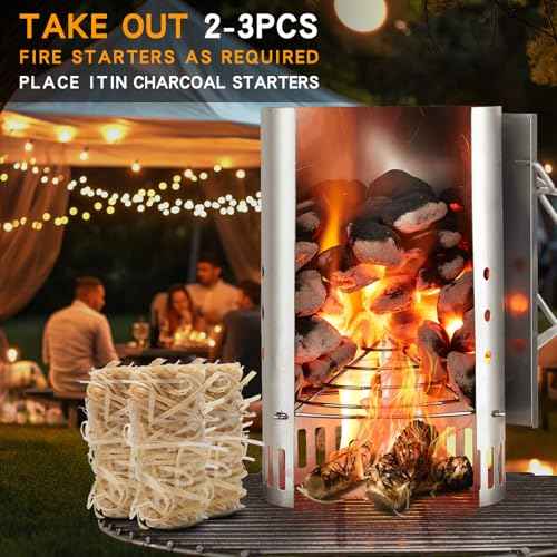Fire Starter -120 Pcs Fire Starters for Campfires, Fireplace, Grill, Wood & Pellet Stove, Fire Pit, BBQ, Survival, ooni Pizza Ovens, Water Resistant & Odorless Safe- Camping Accessories