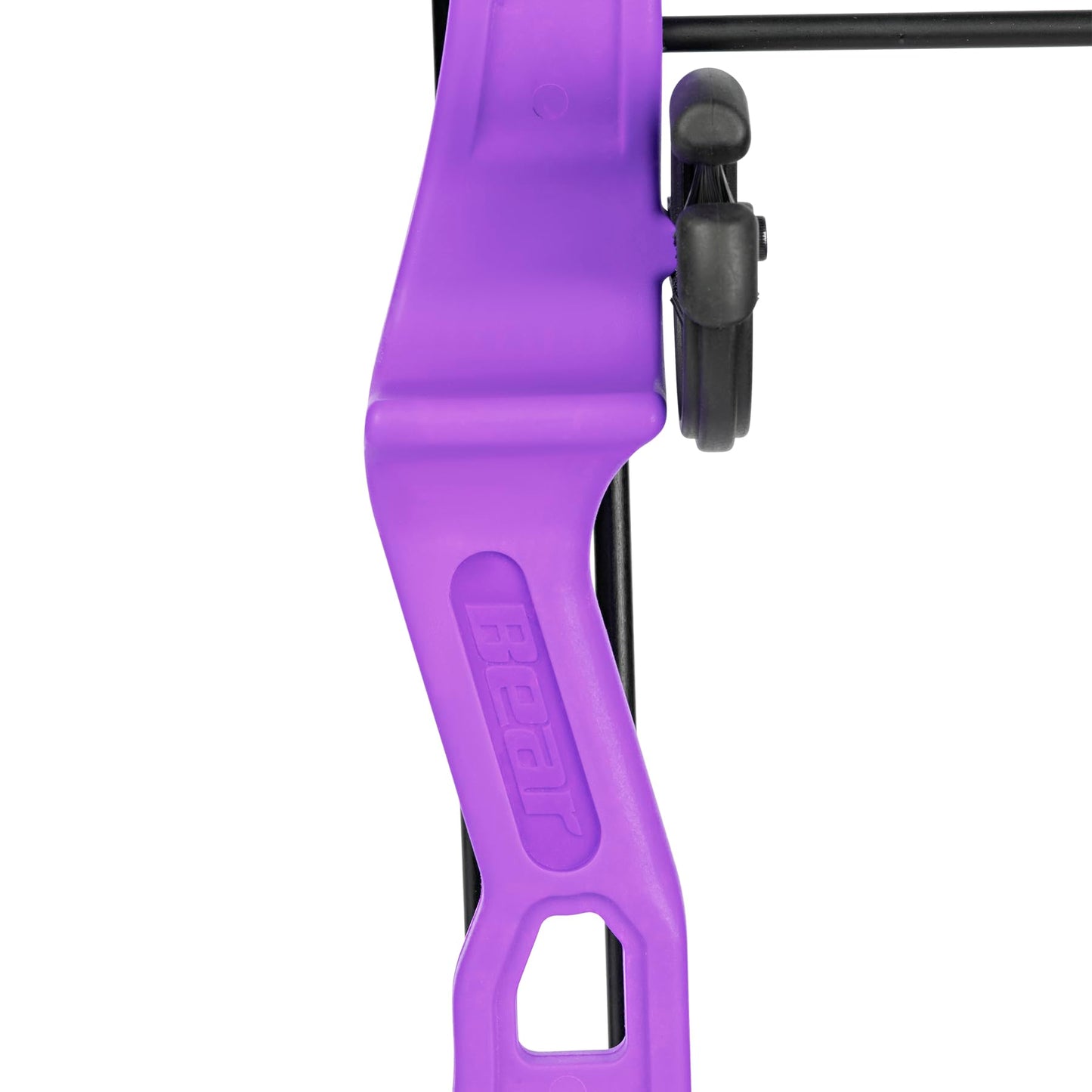 Bear Archery Brave Youth Bow Includes Whisker Biscuit, Arrows, and Arrow Quiver Recommended for Ages 8 and Up – Purple, Right Hand