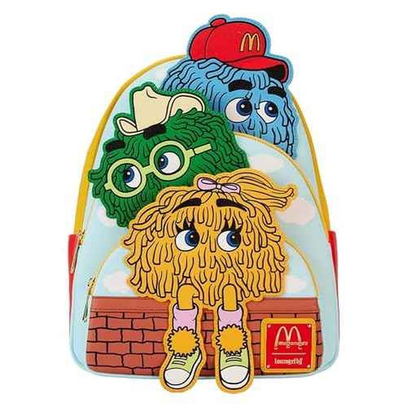 Loungefly McDonald's Fry Kids Triple Pocket Mini Backpack Standard